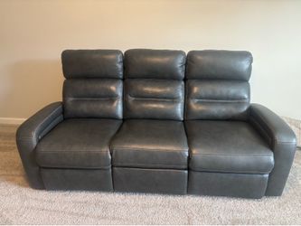 New leather power reclining couch