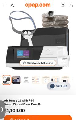 ResMed AirSense 11 with AirFit P10 Nasal Pillow Mask Bundle
