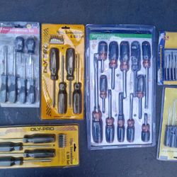 Lot New And Used Screwdriver Sets And Loose