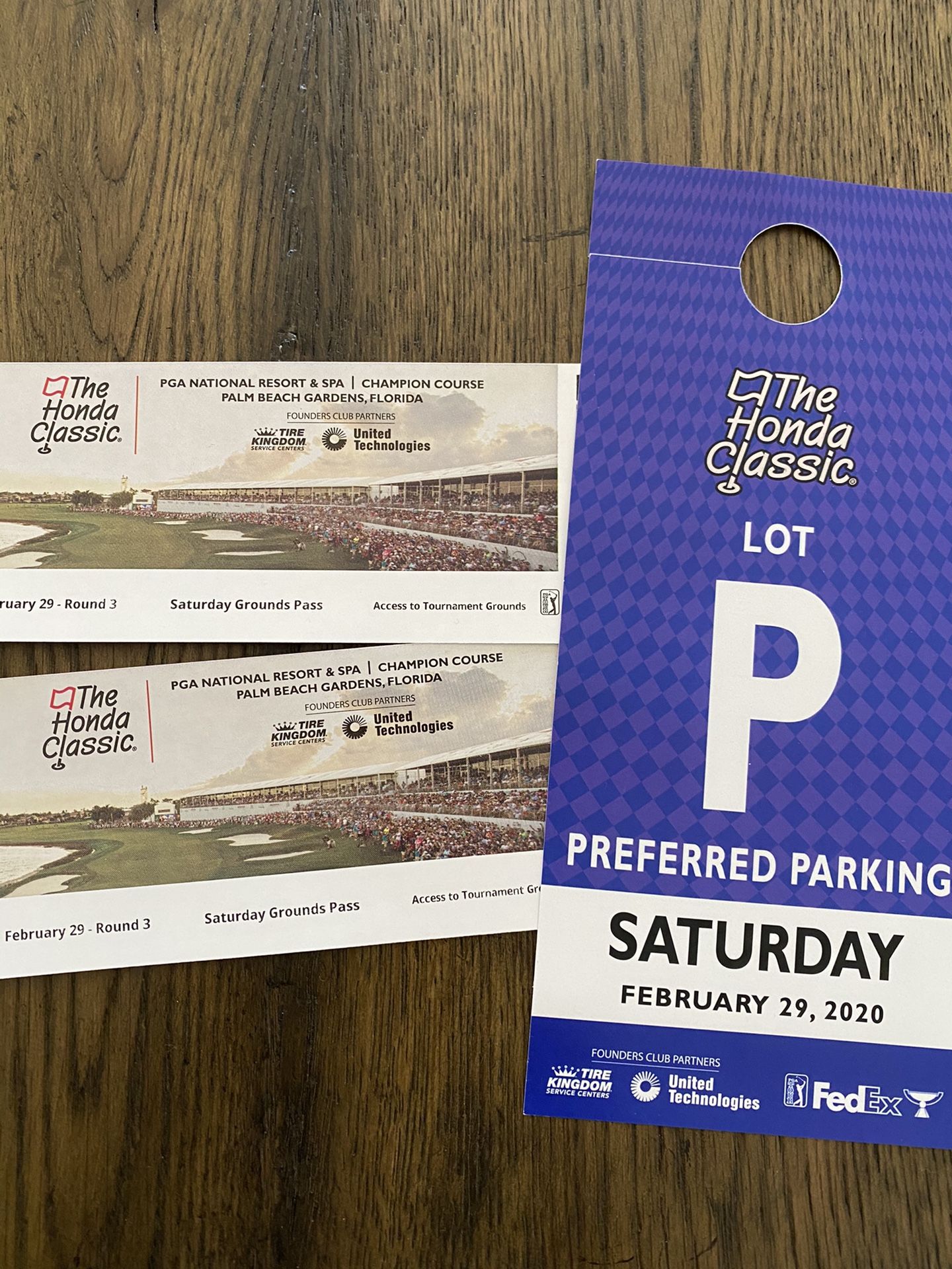 2020 Honda Classic Ground Passes w/parking pass *SATURDAY ONLY*