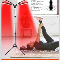 Red-light Therapy Lamp with glasses