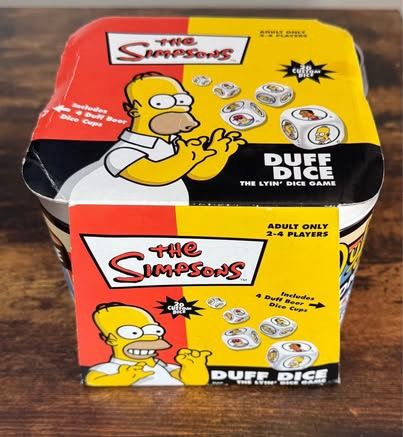 Simpsons Duff Dice Lyin’ Game never played with Just $15 xox