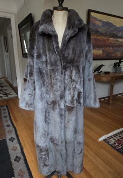 Gray Sheared Rabbit Fur Coat Unisex Size 4XL-5xl NO OFFERS 