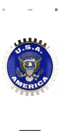 USA car grill emblem