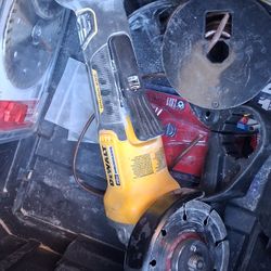 a DEWALT 20V MAX* XR Brushless Cordless 4.5-inch Angle Grinder,