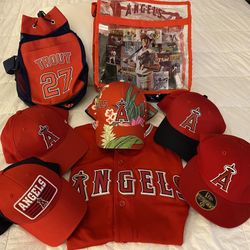 (5) Angeles Caps,  (1) Bag, (1) Jersey, (2) Cooler