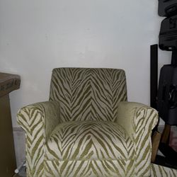 Green Armchair & Ottoman