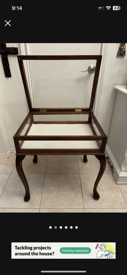 Antique Glass And Wood Display Case