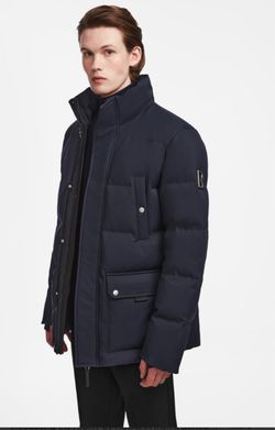 Men's Navy Quilted Puffer Jacket