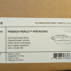 4pc Lenox French Perle Pistachio Pasta Bowls