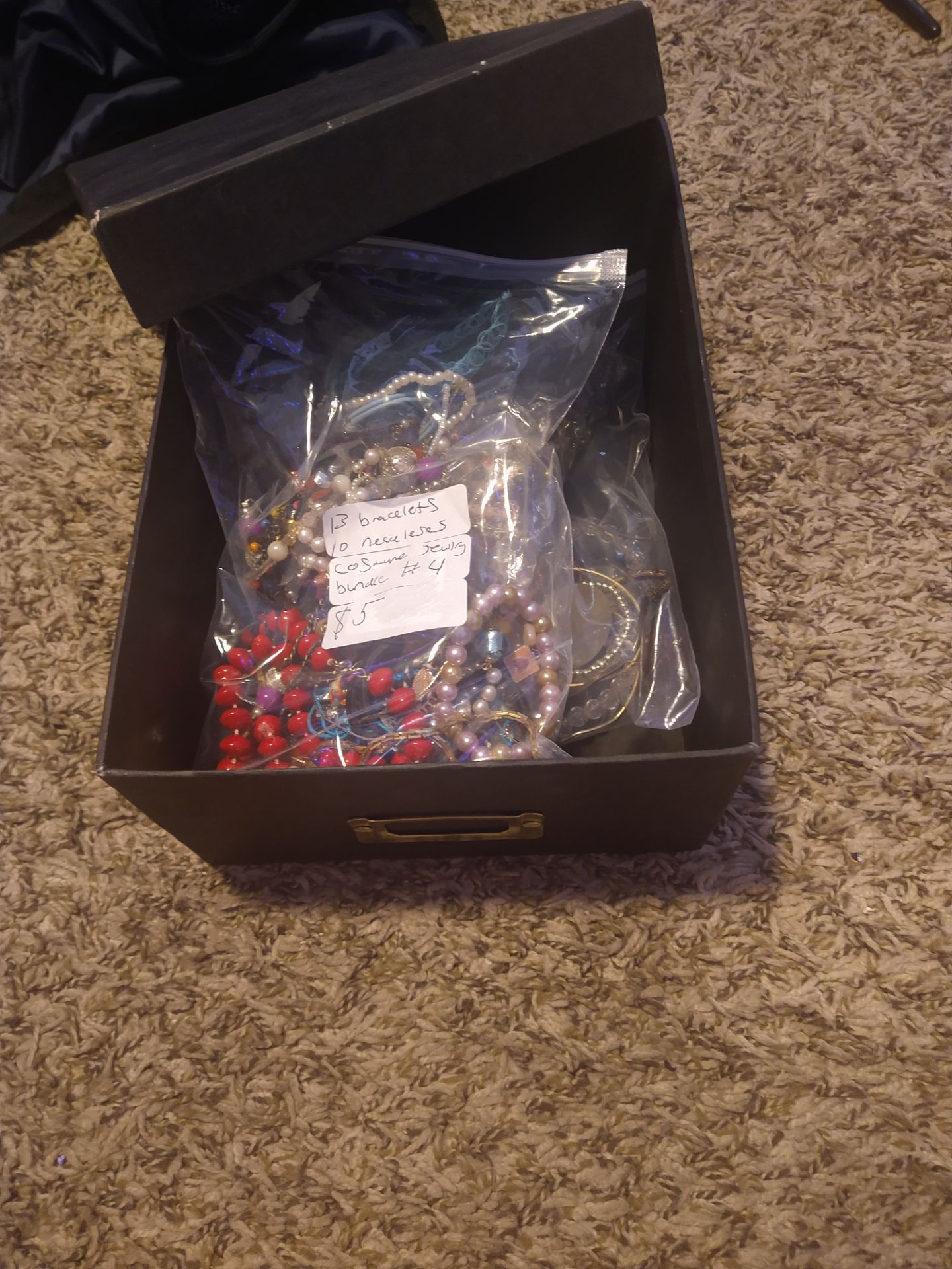 Black box and costume jewelry bundle
