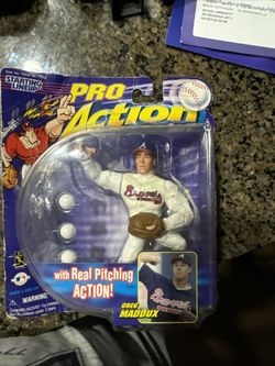 Greg Maddux Atlanta Braves 1998 Action Figure Pro Action Real Pitching Action