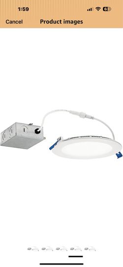 New in box Kichler Direct-to-Ceiling 6 inch Round Slim 30K LED Downlight in White