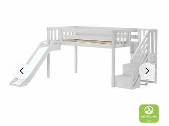 Twin loft bed with slide