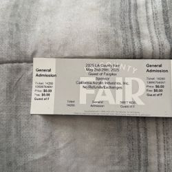3 LA County Fairplex Tickets 