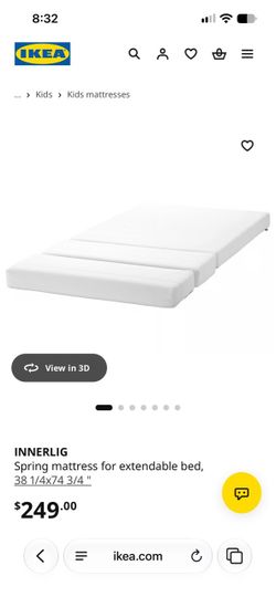 IKEA INNERLIG Spring Mattress for Extendable Bed (Like New)