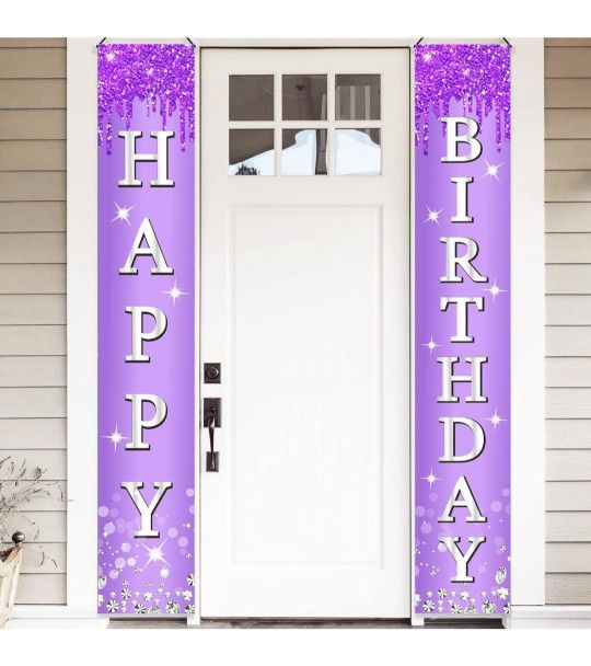 Sweet Sixteen Birthday Decor Purple Sliver & Black