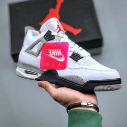 Jordan 4 White Cement 1