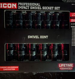 Icon. 1/2"  swivel socket set