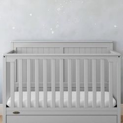 Graco Crib, Mattress & Crib Rail! 