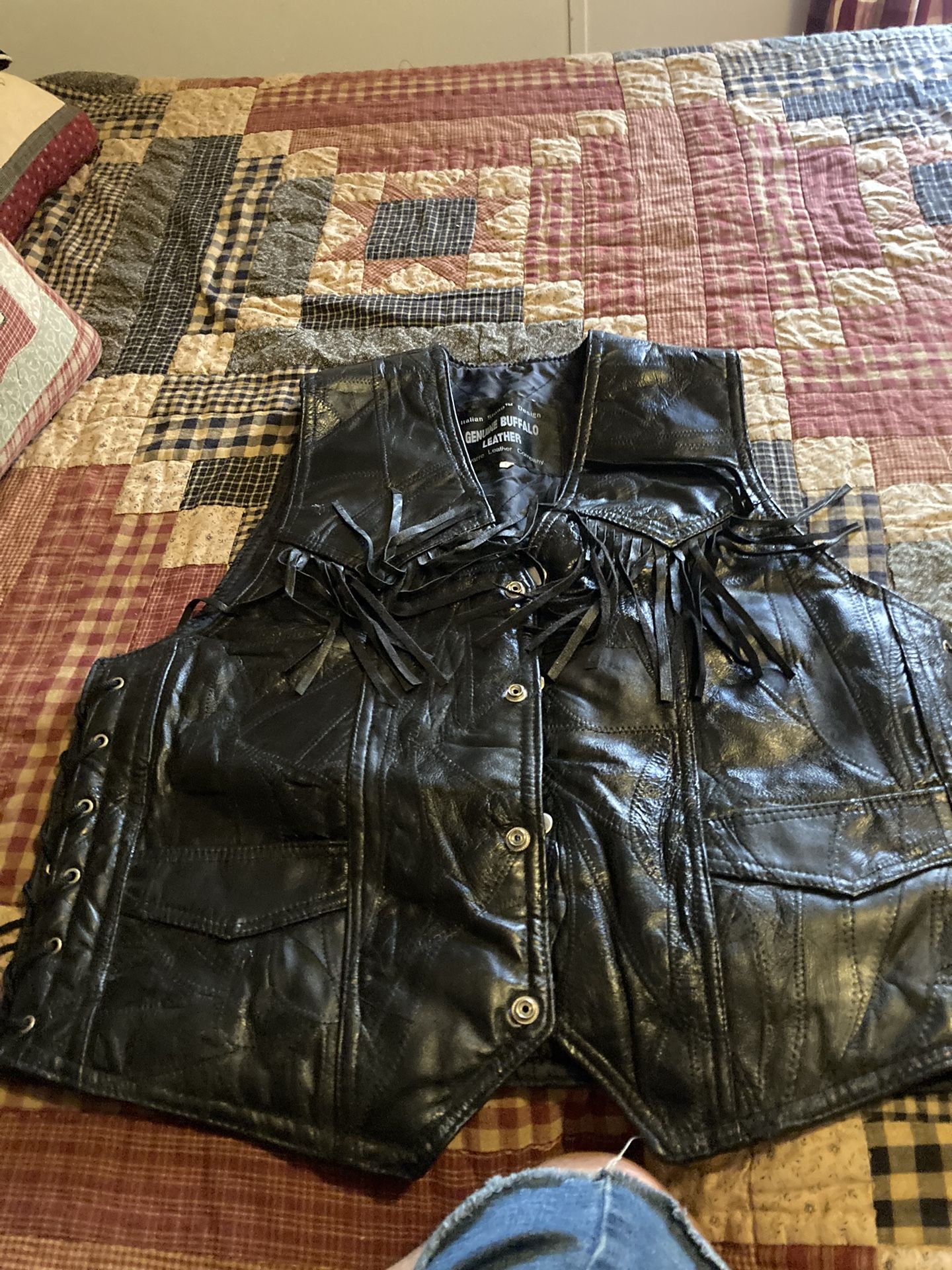 Leather Vest, Large Woman