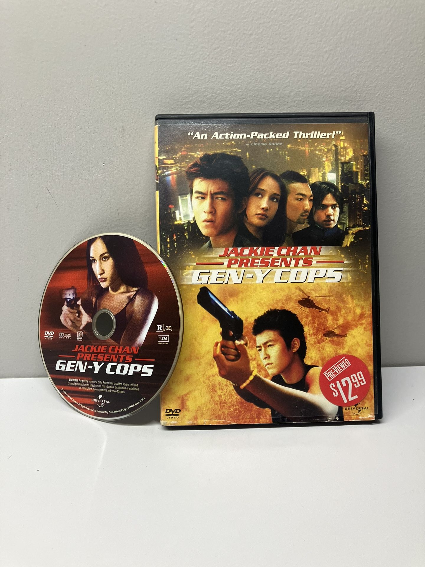 Jackie Chan Presents Gen-Y-Cops DVD - Excellent Condition