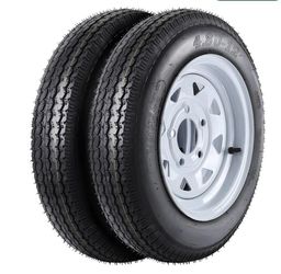 Trailer Tires 4.80-12 with 12" Rims, 5 lugs