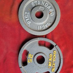 50Lbs 2" HOLE OLYMPIC PLATES. 2-25s. MIXED BRANDS 
11525 S  HALSTED/ 7111.S WESTERN WALGREENS 
40$ CASH ONLY AS IS