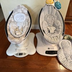 Two 4Moms Baby Swings