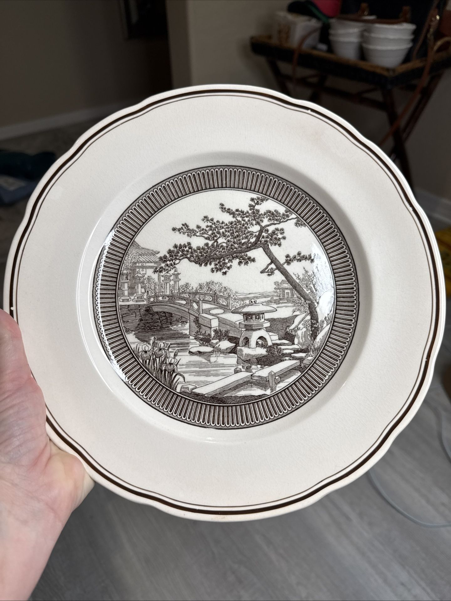 Vintage Wedgwood Plate Japanese Garden Club of America Through The Ages 1938