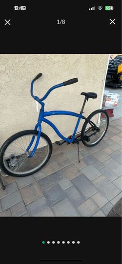 Custom beach cruiser, black and blue paint top 26 inch
