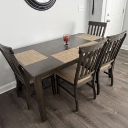 Dining room table with four chairs