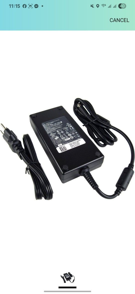 Genuine Dell 180W Replacement AC Adapter for Dell Inspiron One 23 (2350), Dell Inspiron One 2320, Dell OptiPlex 3011 AIO