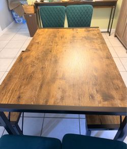 Dining table with bench