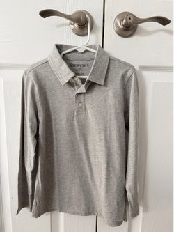 Lot of 2 Crewcuts by J.Crew Boys Long-Sleeve Polos - Navy & Grey (Size 4/5)
