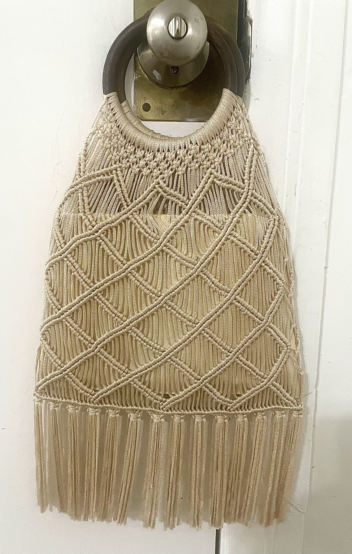 NEW  WITH TAG BOHO MACRAME SMALL TOTE BAG