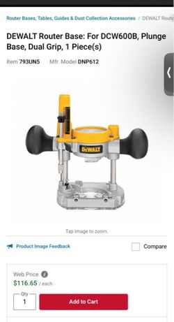 Dewalt cordless router plunger base