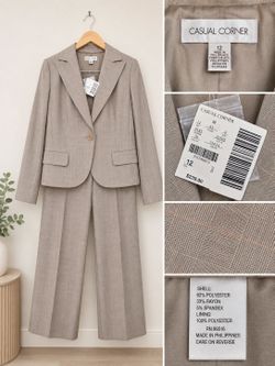 Casual Corner Women's 2-Piece Pant Suit – Size 12 – New with tags