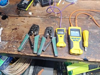 Two Klein Tools and Two Crimping  Tools  Plus 0ne