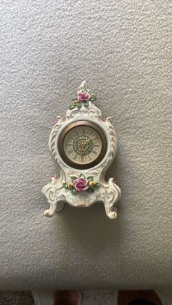 Porcelain clock vintage German craftsmanship