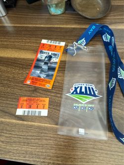 Super Bowl XLIII Original Ticket + Lanyard– Steelers vs Cardinals – 2009
