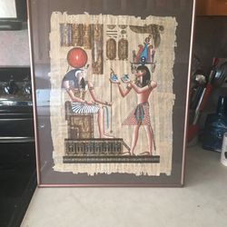 Framed Egyptian Papyrus