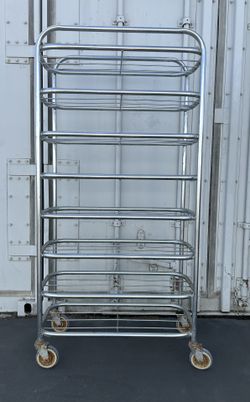 Aluminum Multi- Tier Universal Shelf Cart 67”