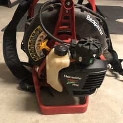 Homelite Backpack Leaf Blower, Gas, 180mph