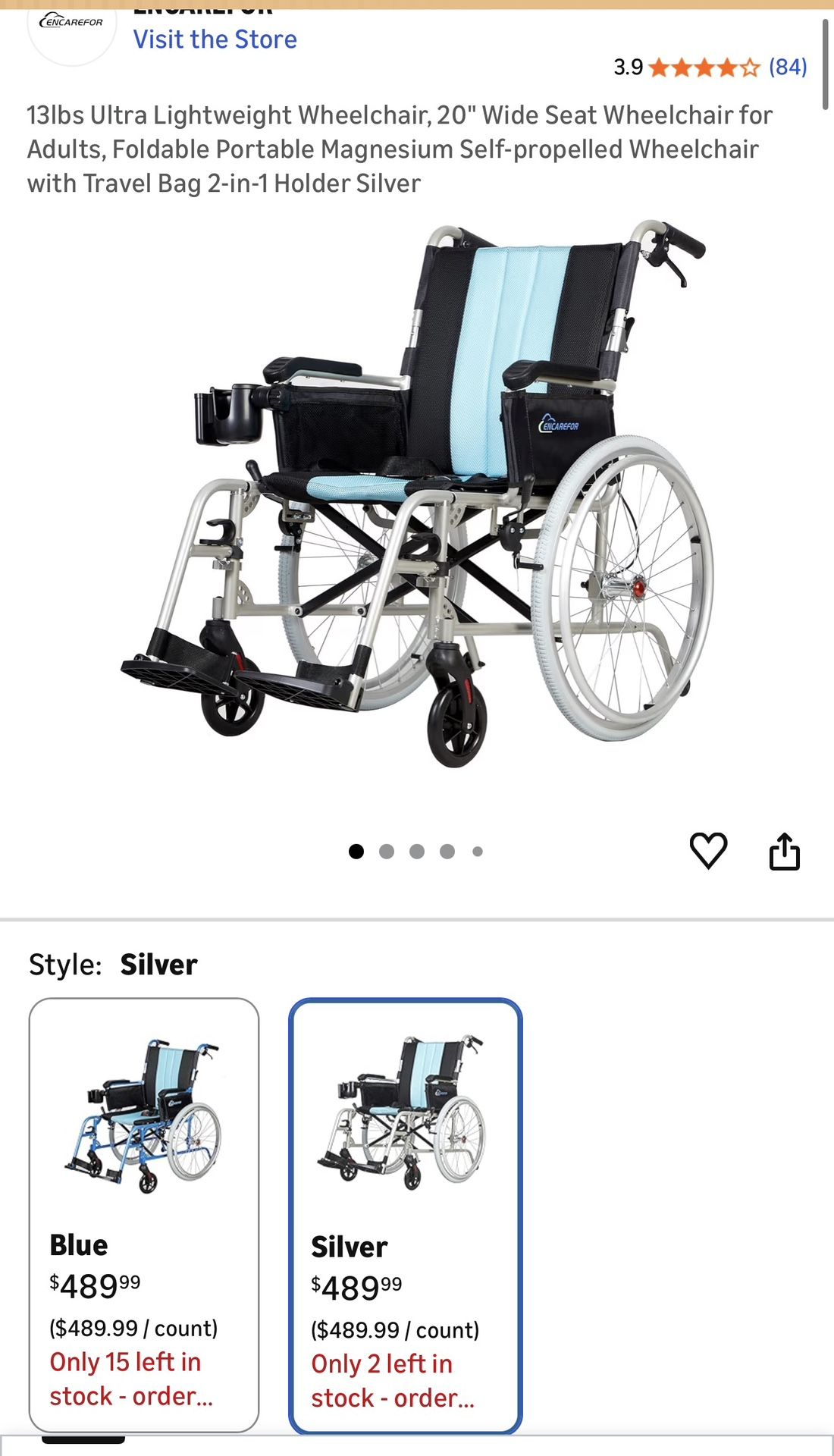 Manual Wheelchair Like New