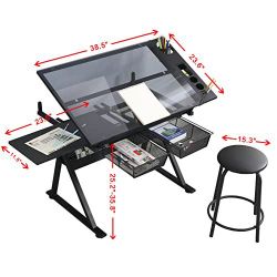 Height Adjustable Drafting Table 