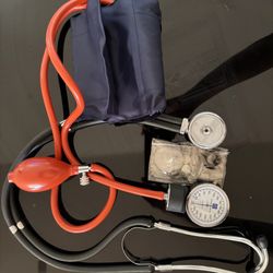 Blood Pressure Cuff And Stethoscope