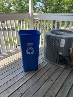 Blue Plastic Recycling Wastebasket