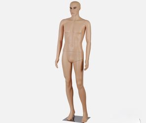 6ft Realistic Male Mannequin with Durable Aluminum Stent and Plastic Body