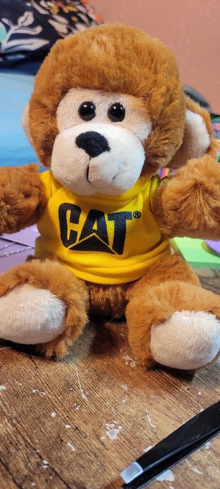 Stuffed Animal Monkey With Caterpillar Shirt